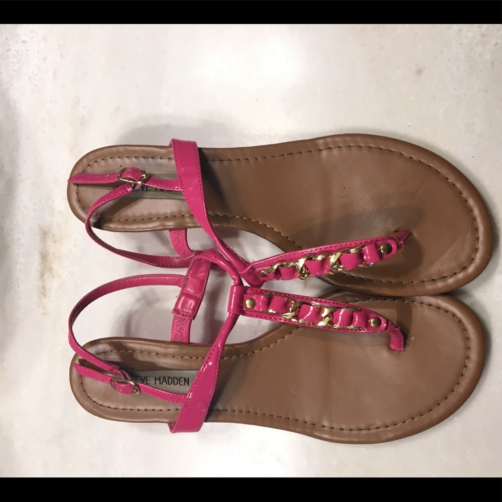 Steven madden sandals with gold detail